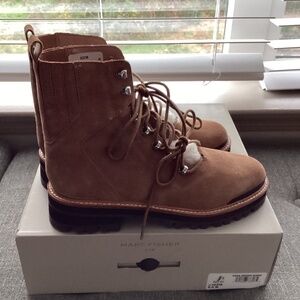 Marc Fisher LTD Izzie Genuine Shearling Lug Sole Boot (Women) 9.5M